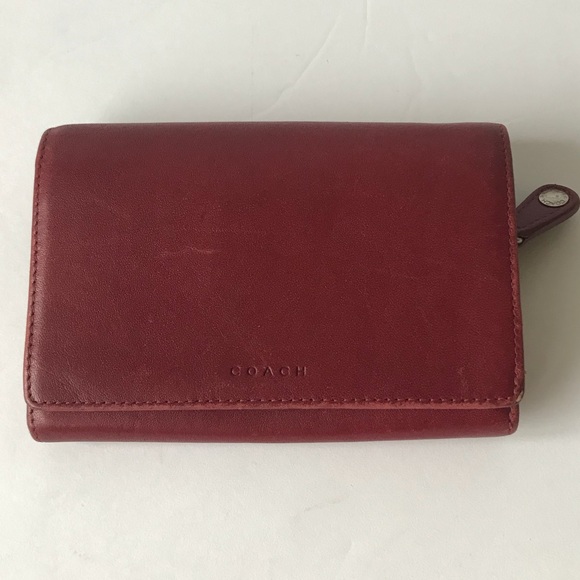 Coach Handbags - Coach Red Leather wallet
